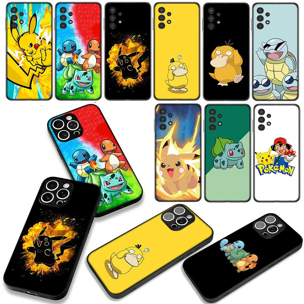 Anime P-Pokemons P-Pikachu Carini per Custodia Samsung Galaxy A36 A17 A26 A07 A35 A54 A53 A13 A33 A34 S8 S9 S20 S21 FE S10 Plus