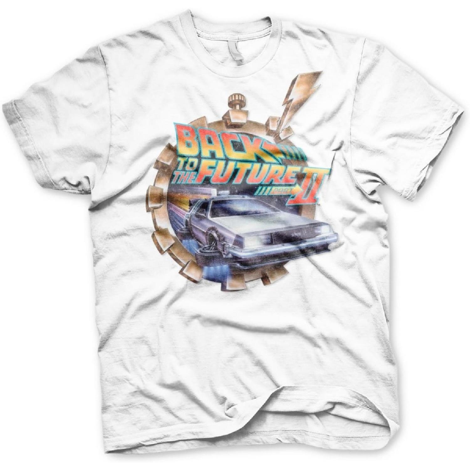 Officially Licensed Back To The Future Part II Vintage Mens T-Shirt (White) XXXXXL белый