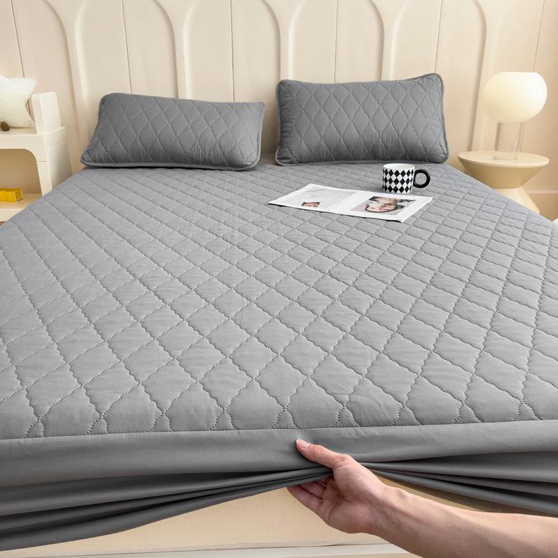 Wasserdichter Rutschfester Gesteppter Spannbettlaken-Schutz - Staubdichte Matratzenauflage für Wohnheim