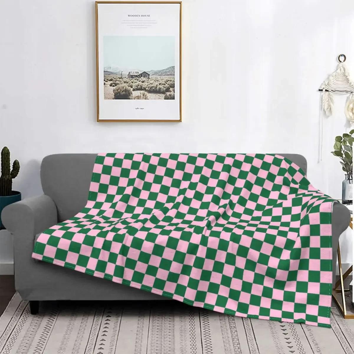 Black And White Checkerboard Pattern Blanket Comfortable Soft Flannel Autumn Geometric Tartan Throw Blanket for Sofa Car Bedroom 75x90cm