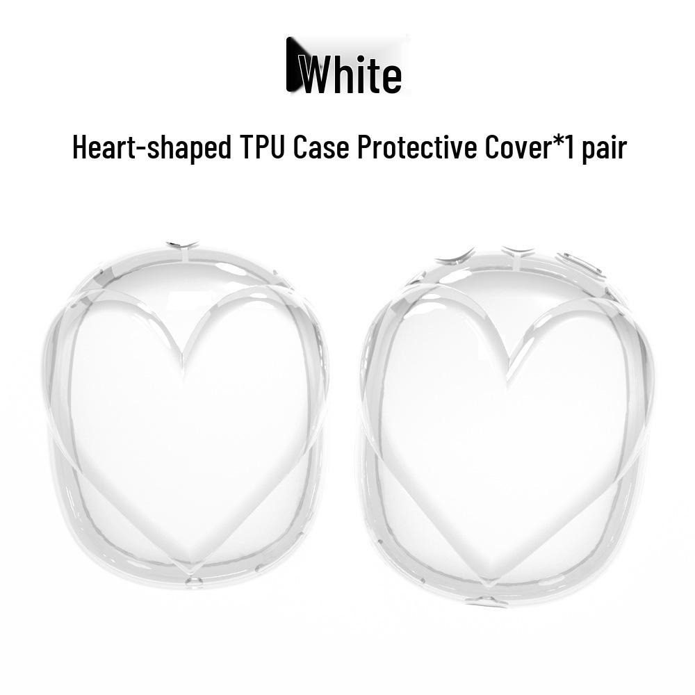 Heart Pattern Protective Case for AirPods Max Over-Ear Headphones (TPU Material) Compatible with AirPods Max 1st/2nd Generation