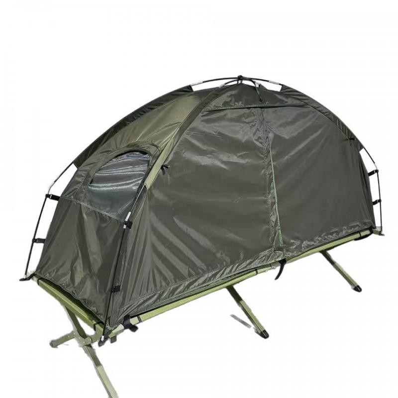 Tragbares Ein-Personen-Campingzelt mit integrierter Liege, schneller Aufbau, wasserdicht, Netz-Innenzelt, Wandern, Outdoor, Reisen
