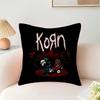 Korn Rock Band Music Cushion Cover Pillowcase Upholstery Sofa Throw Pillow Home Decor Pillowcas