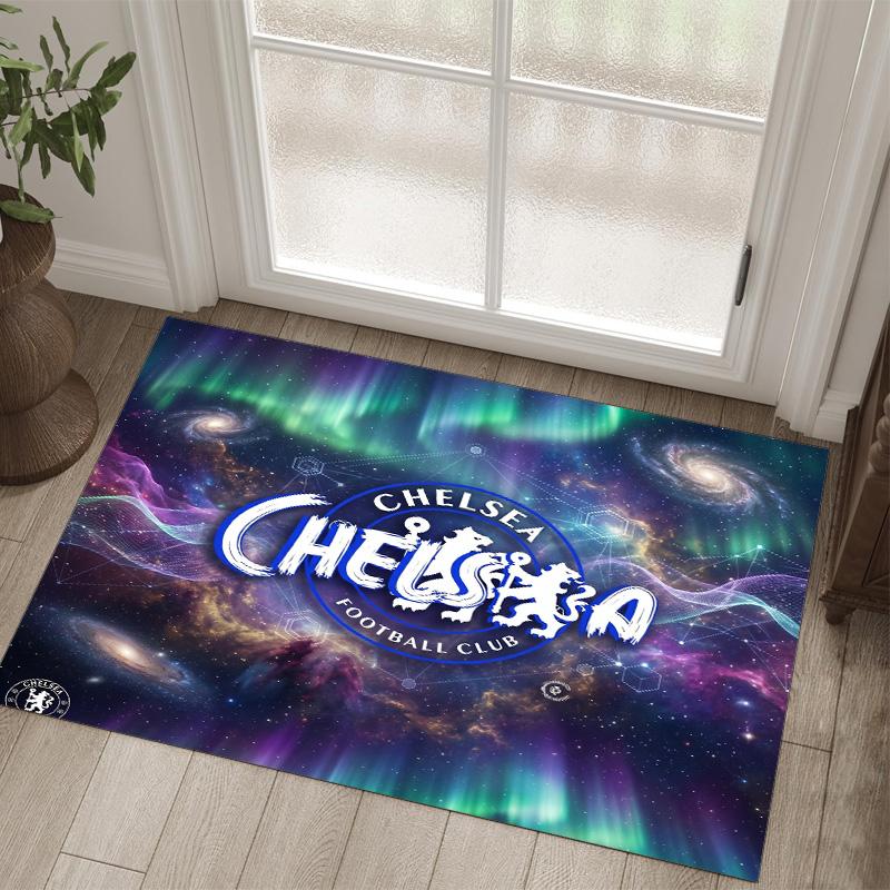 Tappeto in Velluto di Cristallo Design Chelsea FC Accogliente Non?Tappeto Stampato Antiscivolo per Camera da Letto Soggiorno Ingresso