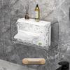 Light Luxury Glacier Pattern Wall-Mounted Facial Towel & Tissue Box