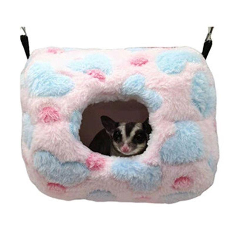 For Pet Supplies Hanging Bird Nest Plush Squirrel Beds Hamster Cage Pet Hammock Pet Sleeping Bag