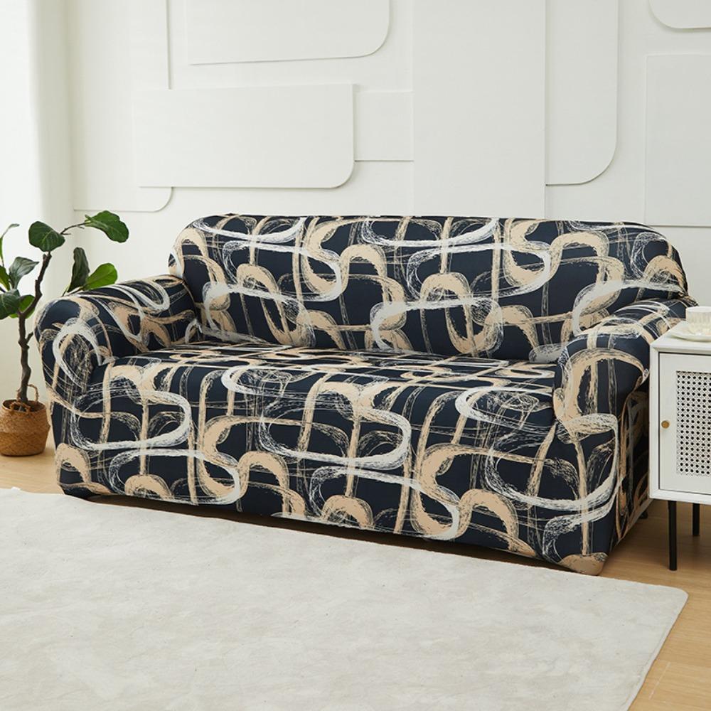 Old Fashioned Armchair Sofa Cover Full Elastic Slip Proof Stretchable Protector
