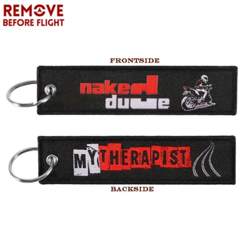 Key Rings Remove Before Flight Black Key Chain Tag Organ Donor Keychain Holder for Motorcycle Key Ring Embroidery Aviation Gifts Color Name: 1 PC