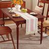 Style Table Runner Color Block Design Easy to Clean Table