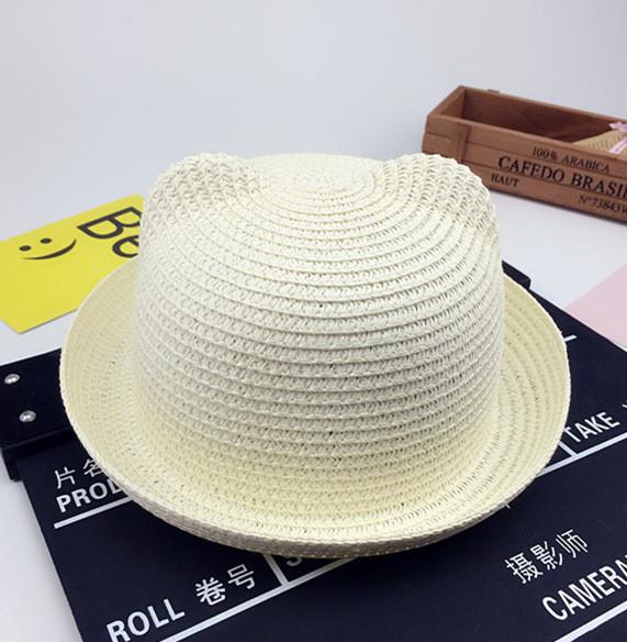 Childrens Cartoon Straw Hat With Sunshade For Summer Outings And Playtime