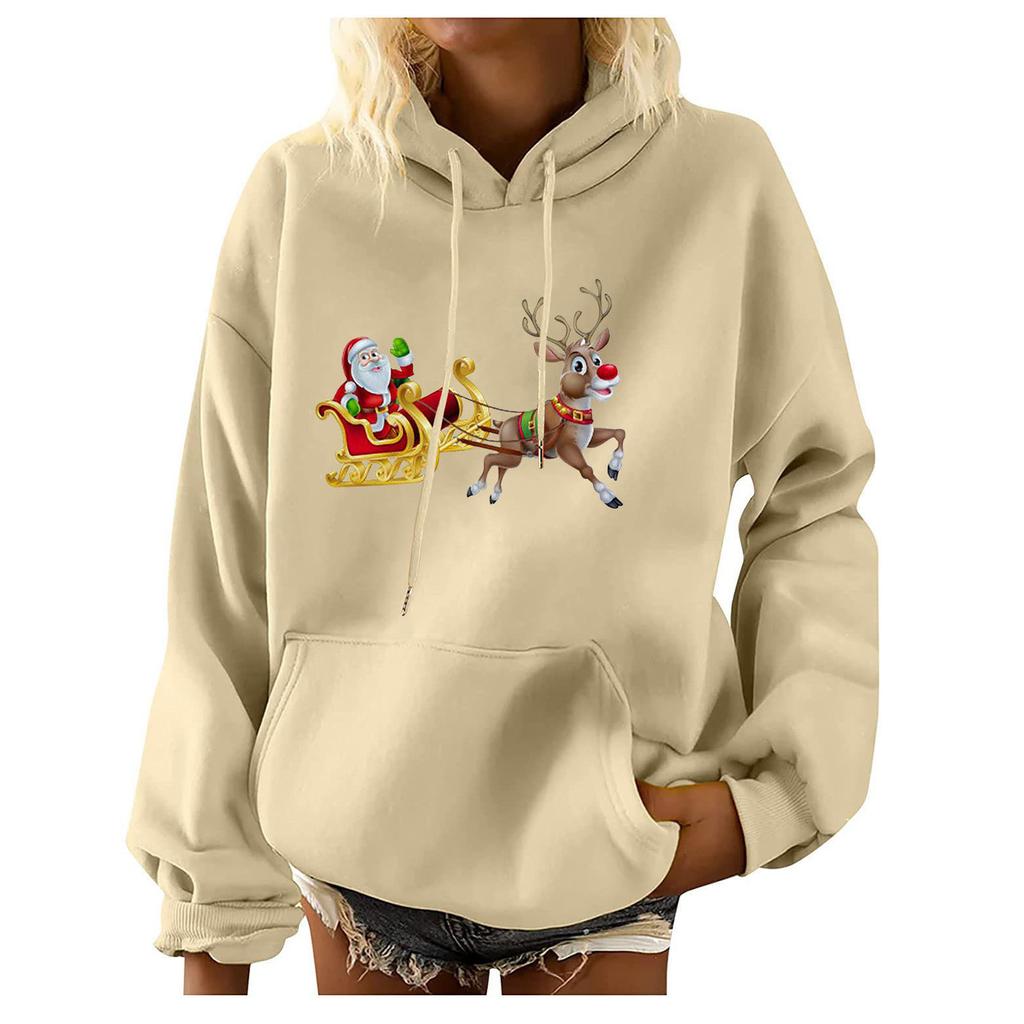 Moda Mujer Talla Grande Estampado navideño Suéter con capucha Jersey suelto  Tops comprar a buen precio — entrega gratuita, reseñas reales con fotos —  Joom