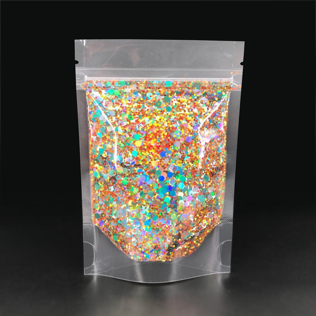 Bulk Christmas Decoration Polyester Glitter Snow Shape Chunky Glitter