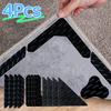4Pcs Reusable Non-slip Carpet Stickers Strong Adhesive Self Adhesive Rug Stickers  Carpet