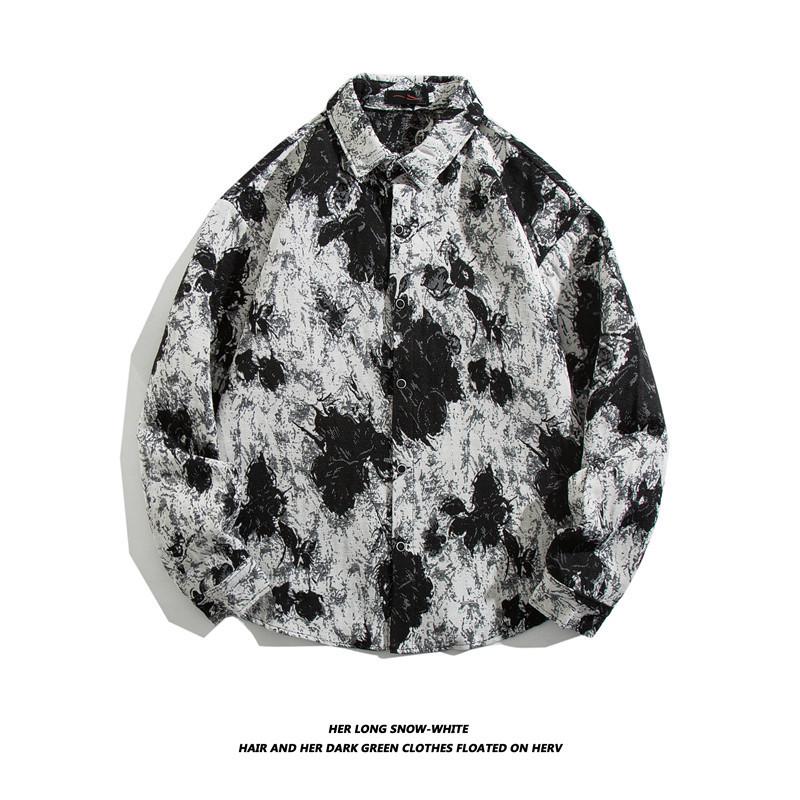 

Мужская винтажная барочная японская этническая вышитая куртка с длинными рукавами свободного покроя для осени и зимы XXX-Large