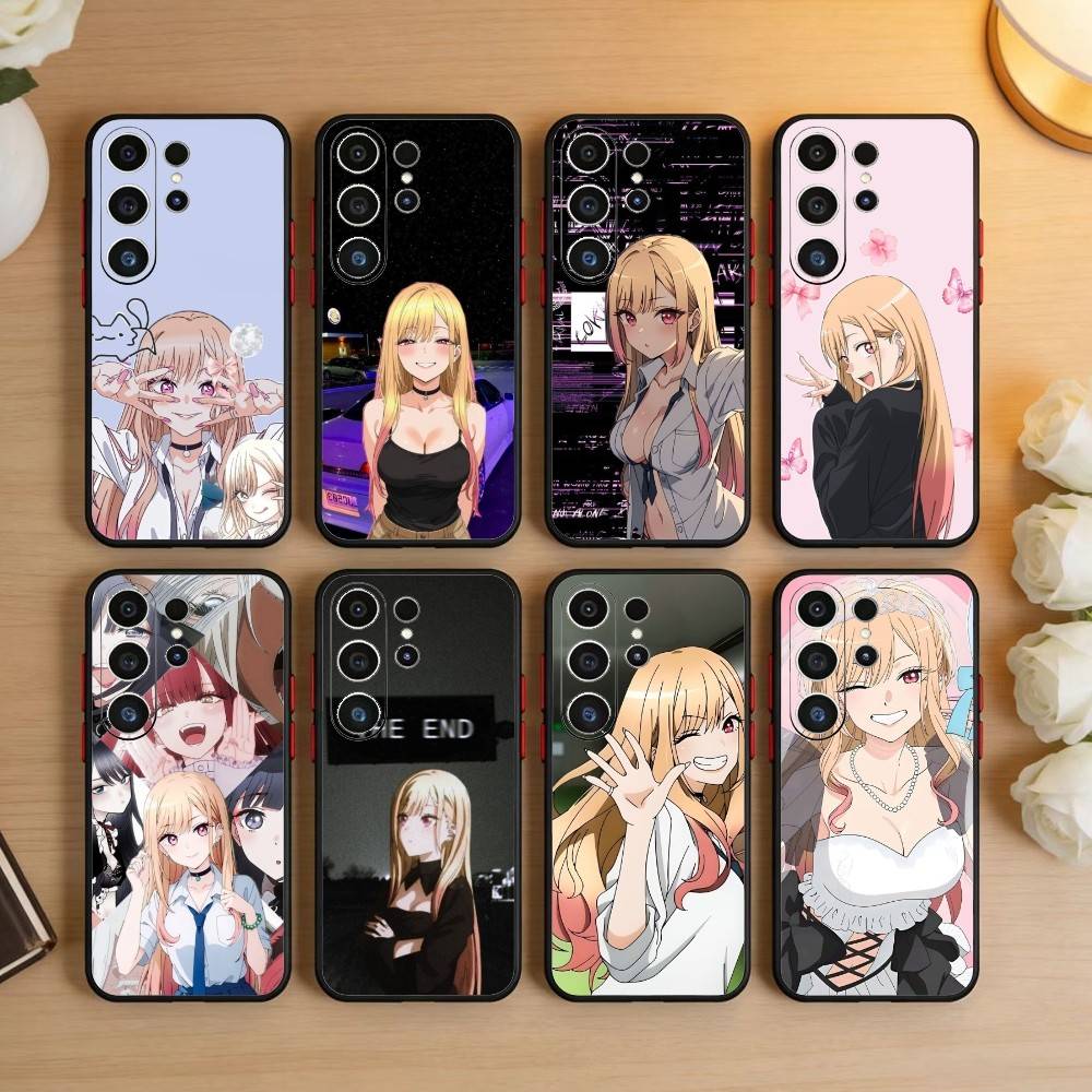 T-Darling Marin Kitagawa Colorful Silver Phone Case For Samsung S26,S25,S24,S23,S22,S30,S21,Ultra,Plus,FE 5G Black Soft Cover