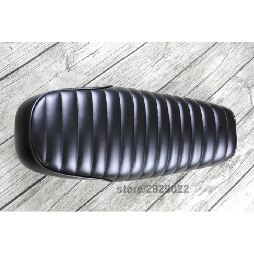 64cm University Retro Motorcycle Waterproof Leather Cafe Racer Vintage Gel Flat Cushion Seat Saddle