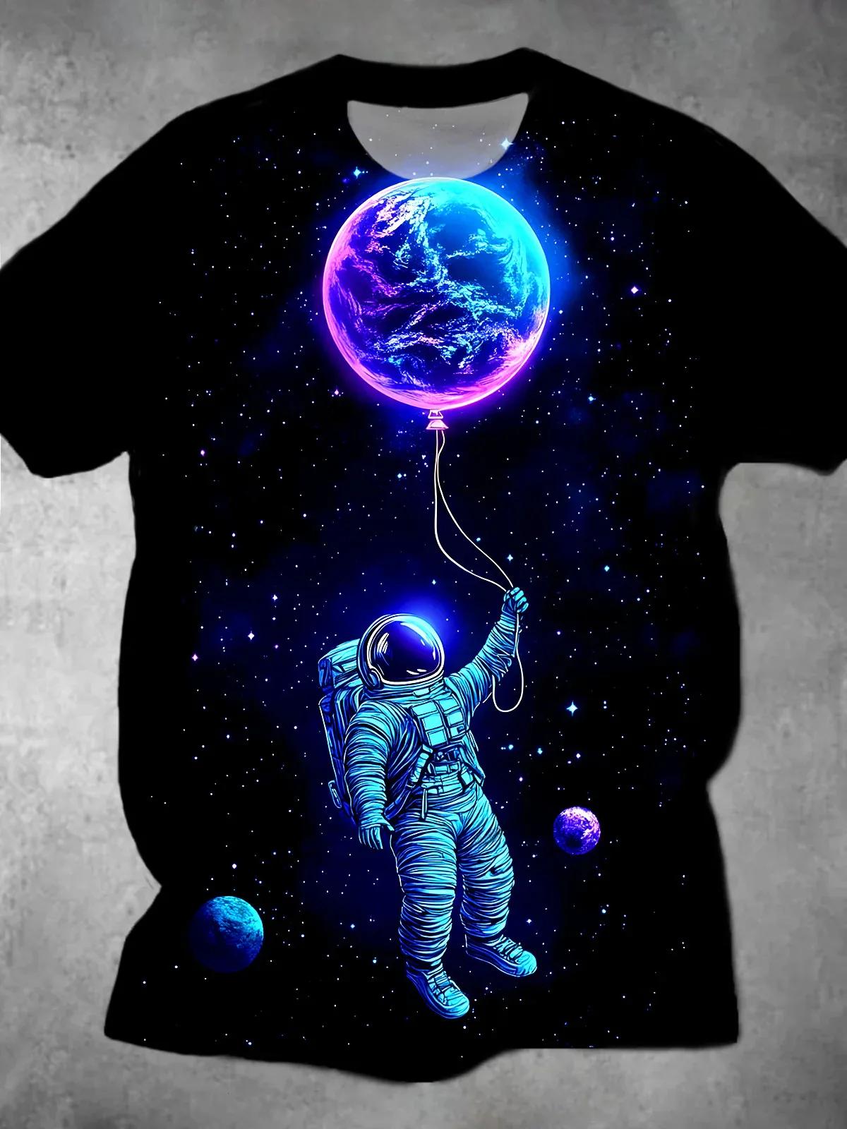 

Astronaut Planet 3D Print T-Shirts Summer Men s Casual O-Neck Short Sleeve T Shirt Oversized Tees Harajuku Y2k Tops Man Clothing 6XL