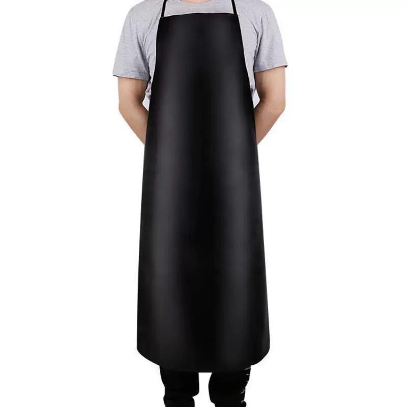 Men's Waterproof Oil-Proof Leather Apron: Dirt-Resistant, Thickened for Industrial & Kitchen Use