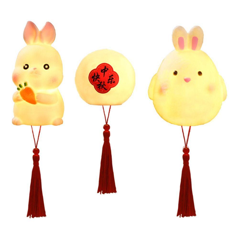 Blessing Chinese Rabbit Lantern Traditional Antique Lantern Portable Handheld Lamp  Kindergarten