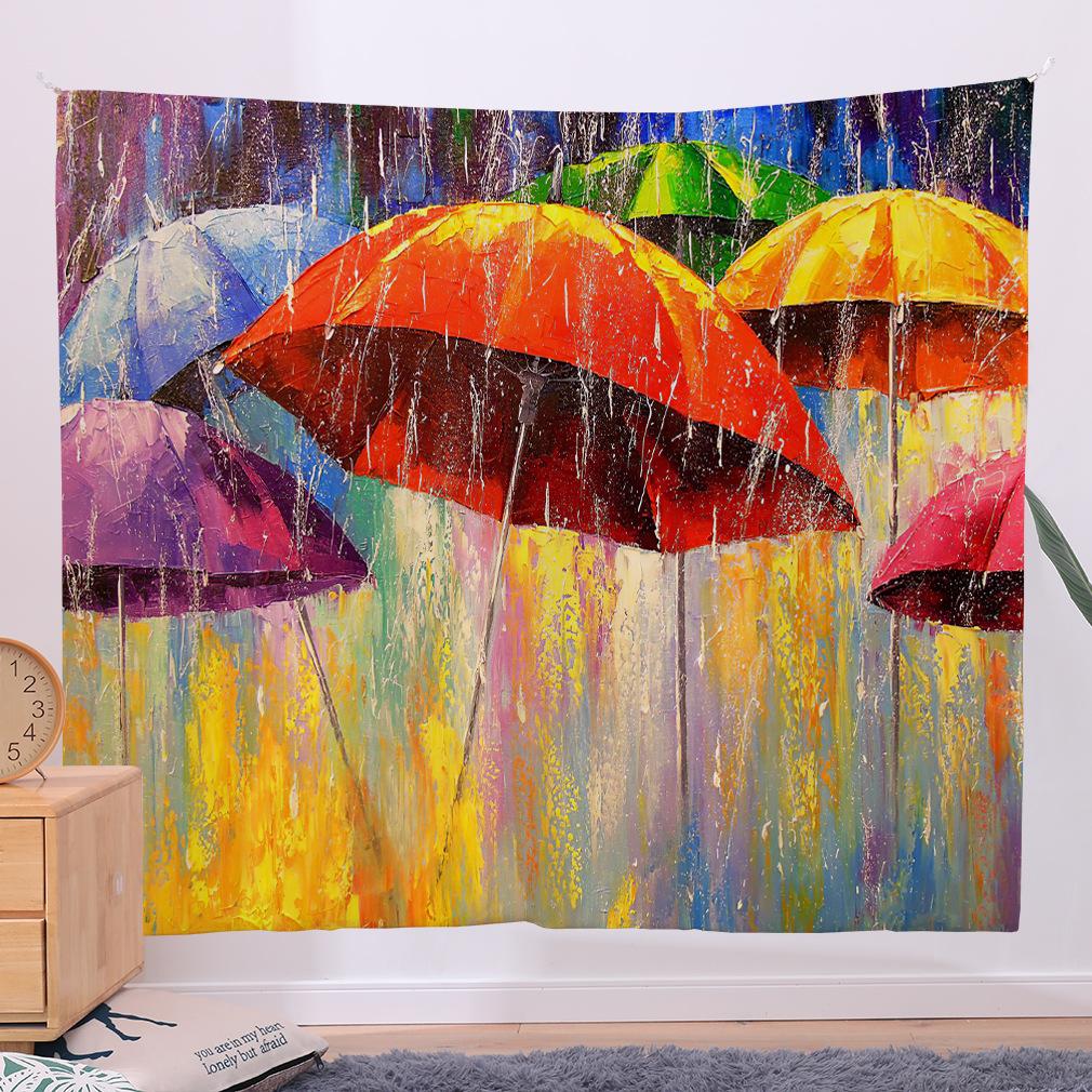 Tapestry Oil Painting Series Hanging Cloth Hanging Digital Cretonne Bedroom Bedside Background Cloth