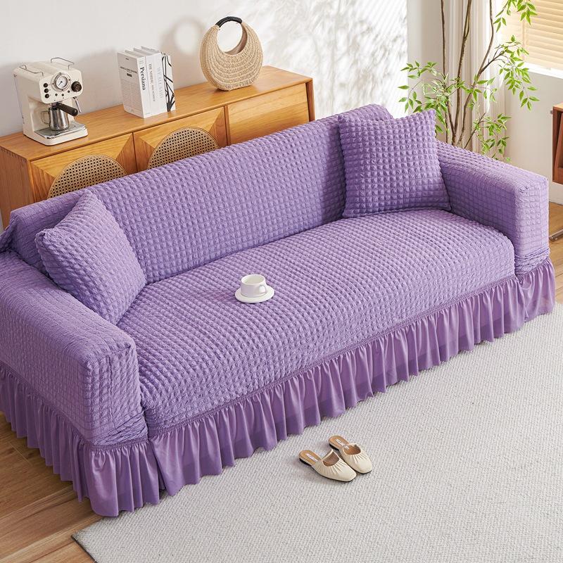 Seersucker Sofa Cover Universal All Inclusive Elastic Sofa Cushion Sofa Cover Cover All Seasons Universal Cover Cloth