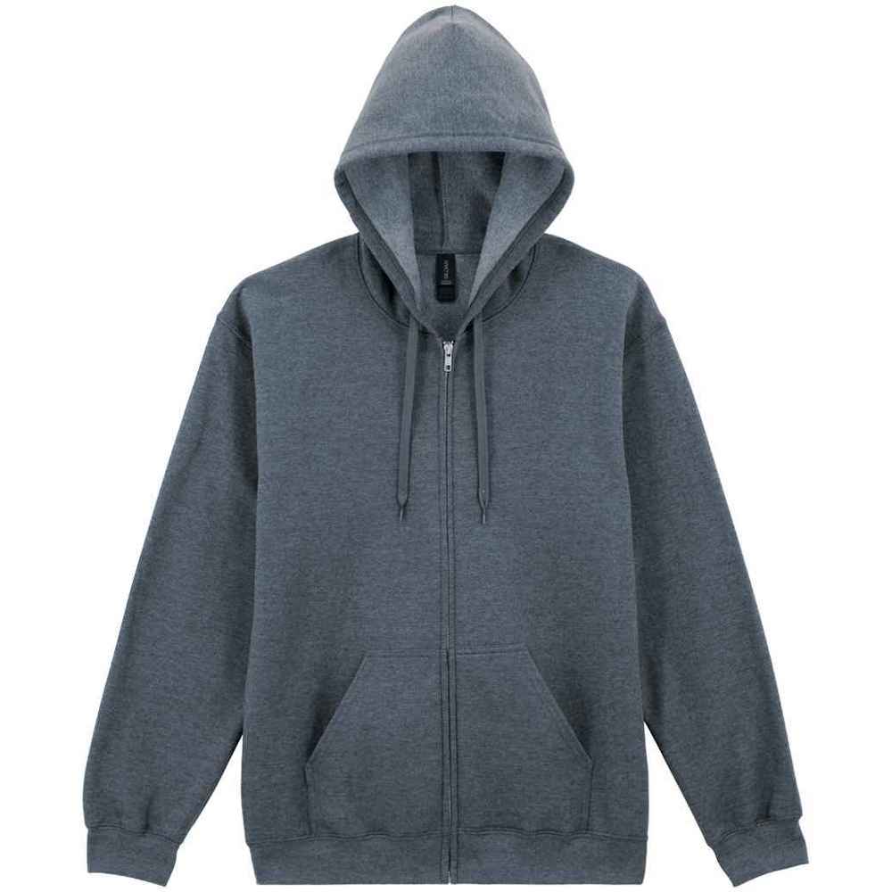 Gildan Mens Softstyle Fleece Midweight Full Zip Hoodie