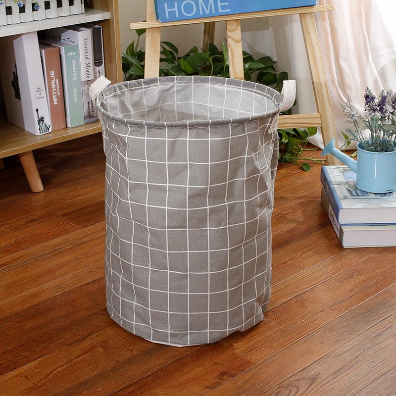 Waterproof Cotton Linen Laundry Basket and Toy Storage Hamper