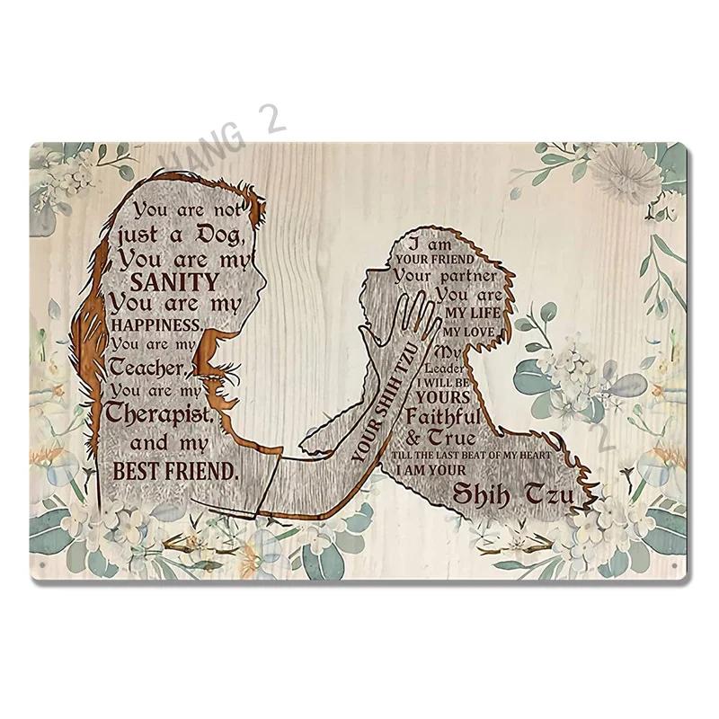 

Love Poodle Dog Tin Signs Retro Metal Decor Dog Lover Wall Plaque Vintage Tin Sign for House Cafe Club Home or Bar 8x12 Inch 20x30cm