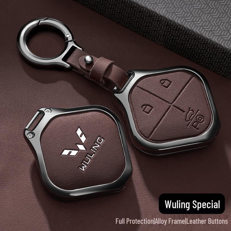Wuling Bingo 2023 New Model Key Cover - Metal Full Coverage Buckle for New Energy Vehicles, Unisex