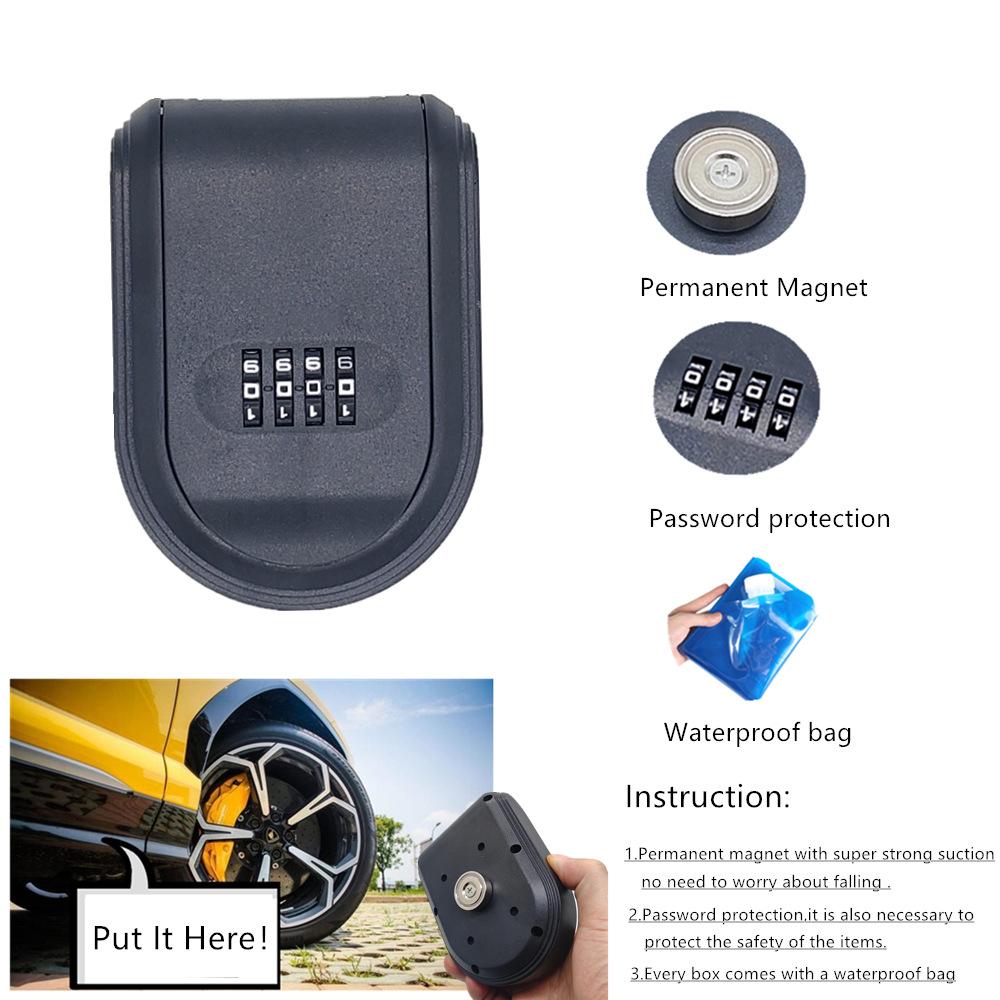 Portable Strong Magnetic Password Key Box, All Plastic Password Lock, Magnet Box, Outdoor Home Security Storage Password Box
