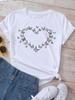 New Butterflies Balloons Print T-Shirt Fashion Harajuku White Graphic Tees Casual Short Sleeve Lady Y2k Tops Women's Clothing