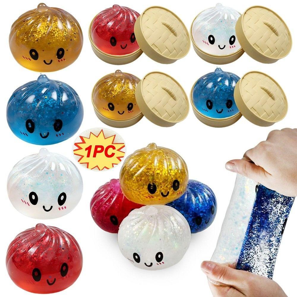 Glitter Dumplings Blind Box Squeeze Toy Stress Relief Sensory Ball For Stress Anxiety Relief