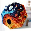 1pc Yin Yang Symbol Automatic Open/close Folding Umbrella, Compact Portable Travel Umbrella, Durable Construction Yy250809126
