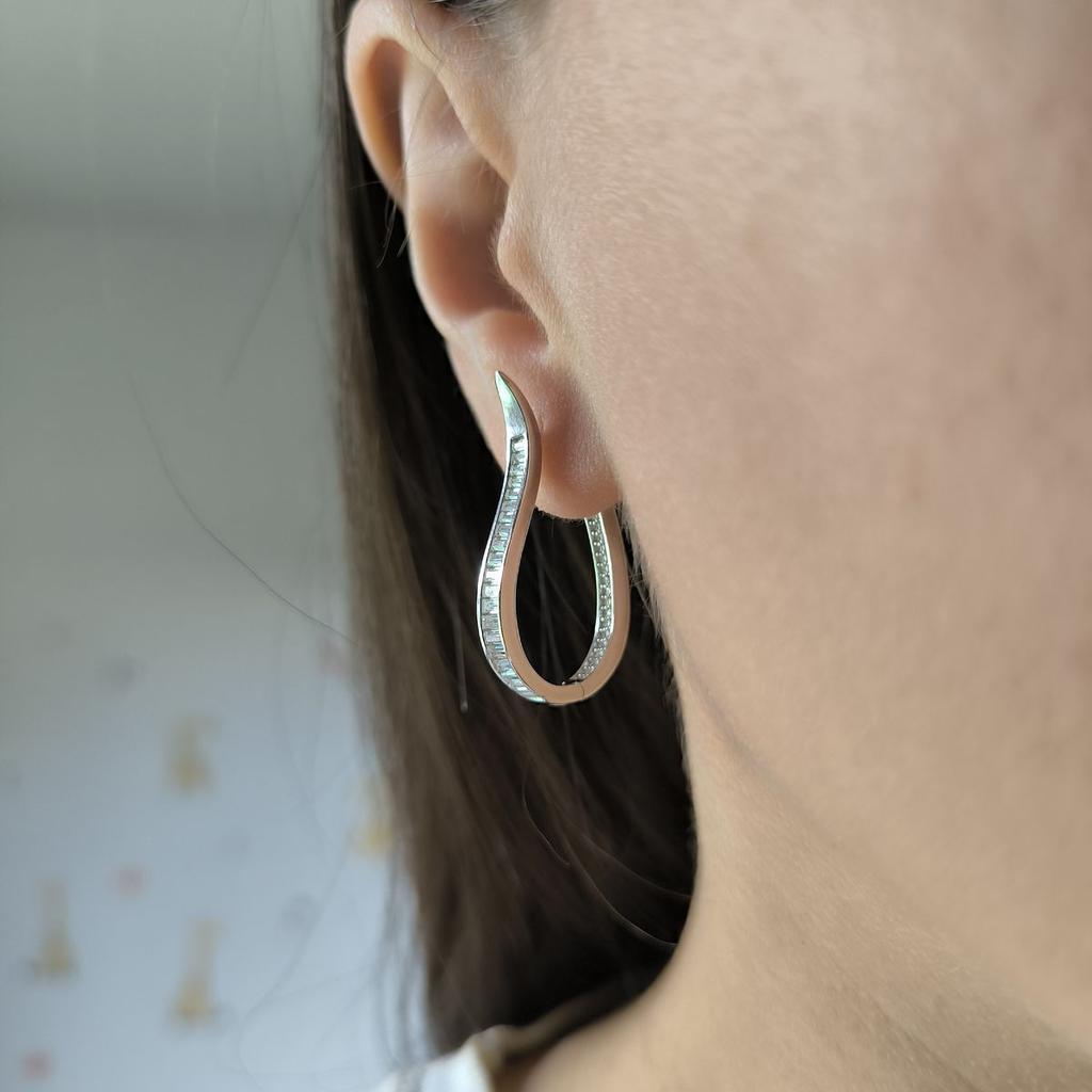 Silver Earrings with Cubic Zirkonia (2192008)