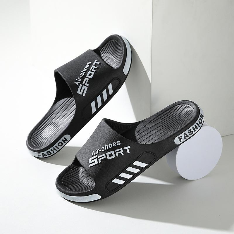 Men's PVC Soft Sole Slippers, Non-Slip Slides, Casual Outdoor Beach Flip Flops, Home Bathroom, Couples Sandals, Fashion, New