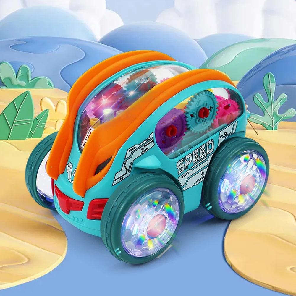 Model Car Electric Universal Stunt Truck Toy 360 Degree Rotating Colorful Light Music Vehicle Kids Birthday Xmas Toys Gifts