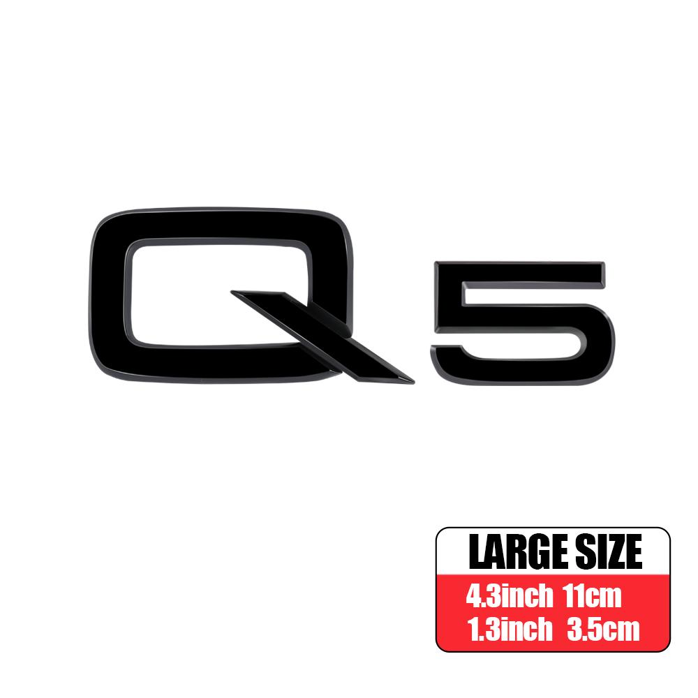 3D ABS Letters Emblem for Audi A3 A4 A5 A6 A7 A8 Q2 Q3 Q5 Q7 A4L A6L A8L Car Rear Trunk Badge Tail Logo Decoration Sticker Decal