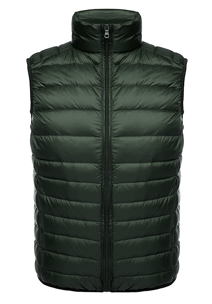Ultralight Down Warm and Stylish for Compact and Includes Storage Size XXL Men's Vest, Hiking, Windproof, Water-Repellent, Stand-Up Collar, Pouch,