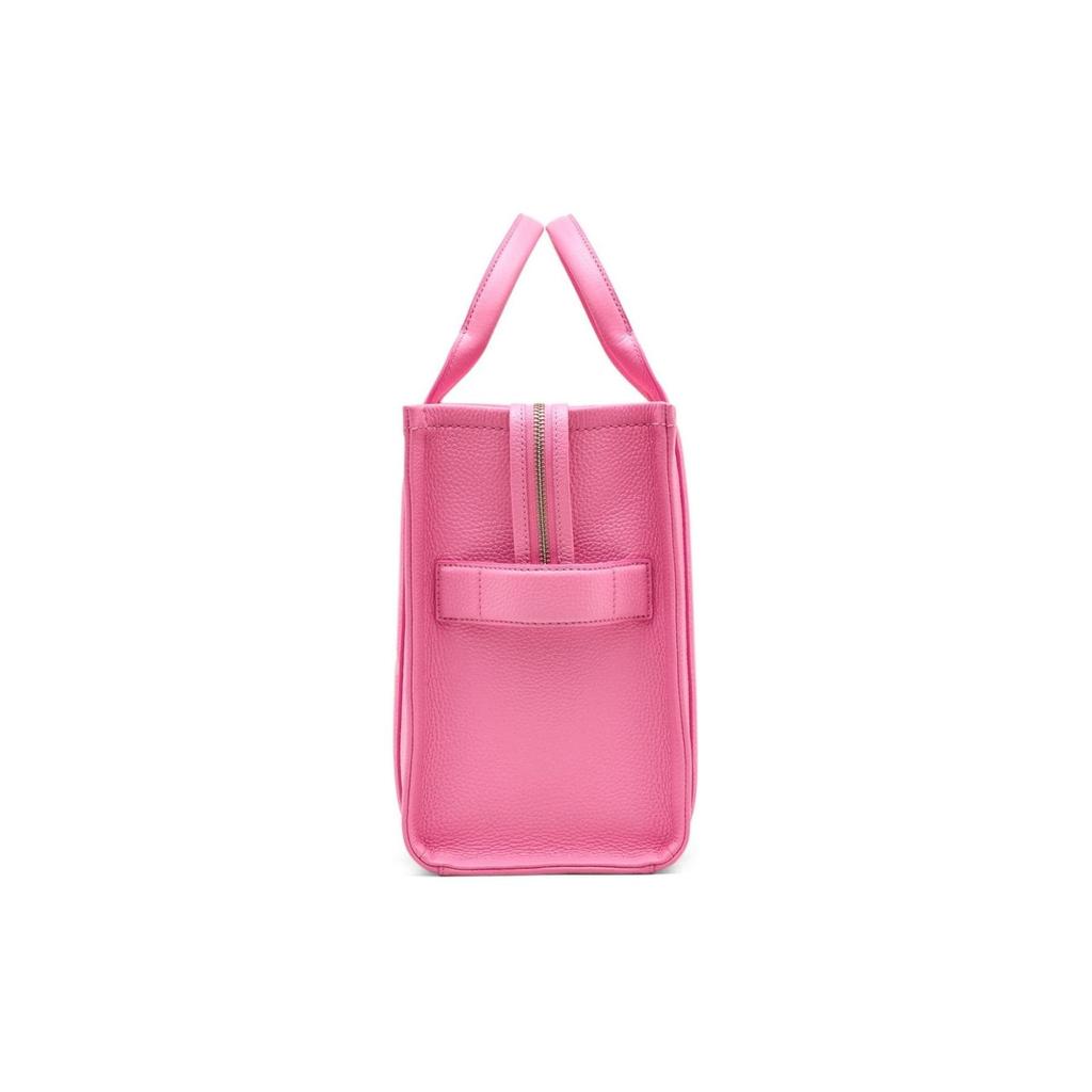 Marc Jacobs Silver Hardware Zipper Closure Leather Tote Bag Shopping Bag Shoulder Handbag Medium Bright Pink Women tote bags H004L01PF21-666