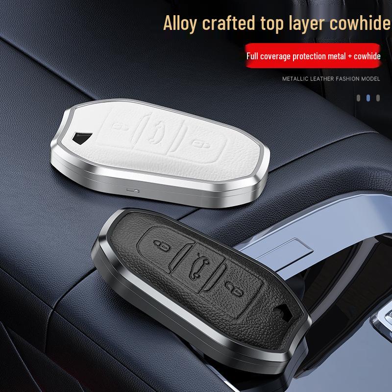 Key Cover & Keychain for Dongfeng Peugeot Models: 308, 207, 301, 408, 508, 2008, 3008