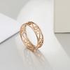 Skyrim Retro Filigree Stainless Steel Ring Cutout Elegant Gold Color Finger Rings Jewelry Wedding Gift for Women Friend