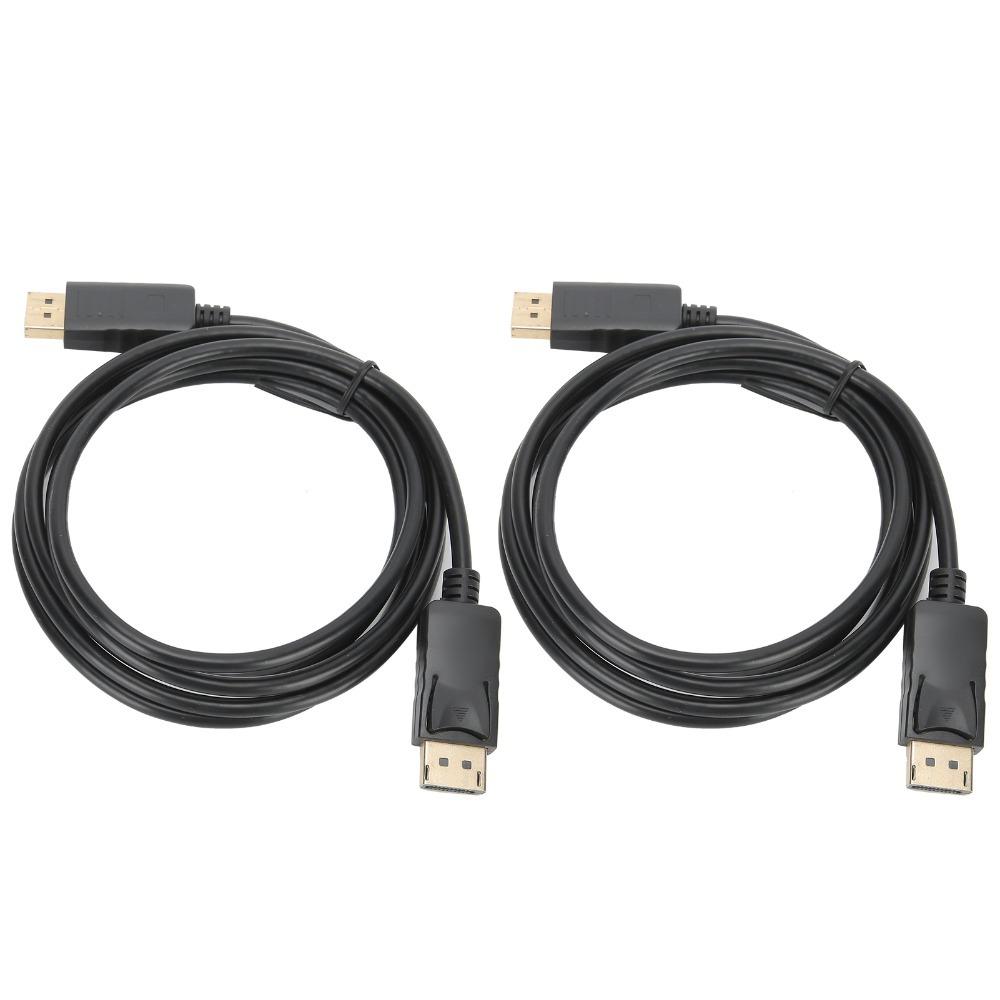 2PCS 6ft/1.8M DP to DP Cable 4K@60Hz Male to Male Adapter Cable PC Connection