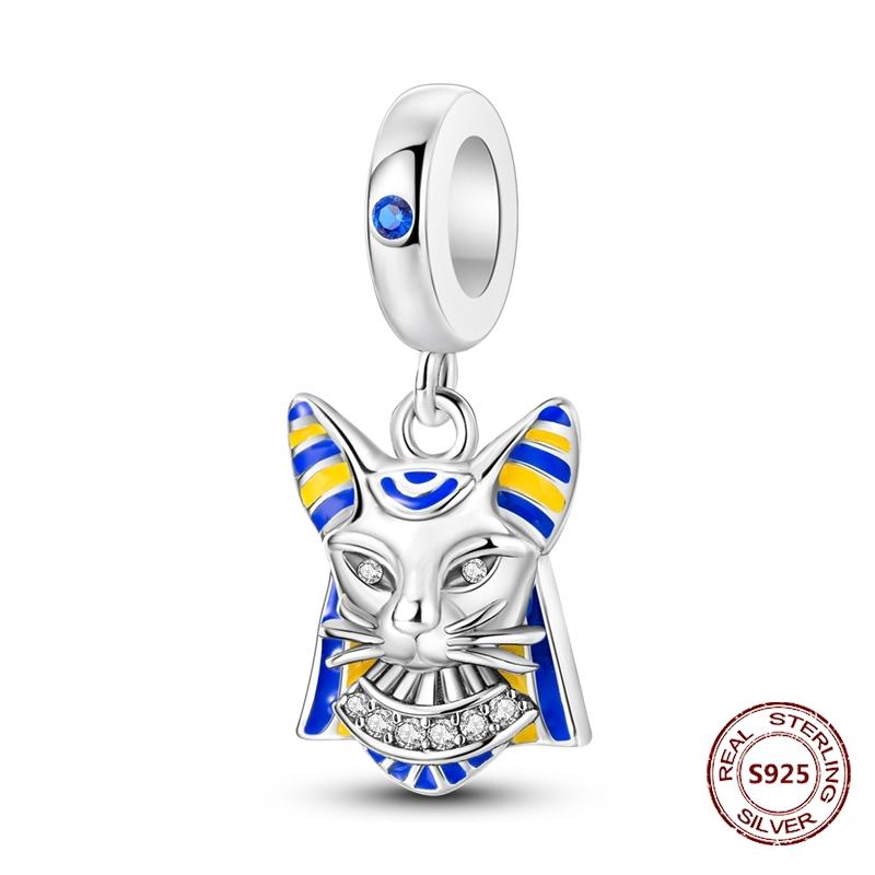 Teufelsaugen Anhänger 925 Kupfer Original Hand von Fatima Blauer Zirkon Kreuz Blaue Augen Charms Passend für Armband DIY Herstellung Zirkon Geschenk