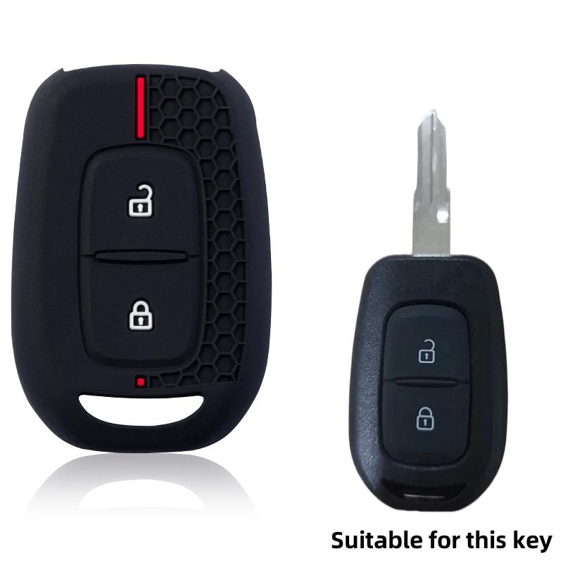 2/3Button Fob Shell Holder silicone Car Key Cover Case for Renault Kwid Traffic Symbol Dacia Sandero Logan Duster 2016 2017 2018