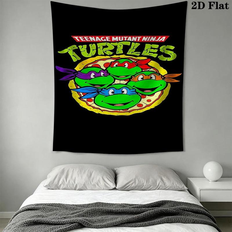 Teenage Mutant Ninja Turtles Artwork Tapestry Wallmounted Background Cloth Work Of Art Atmospheric Background Cloth Background Cloth