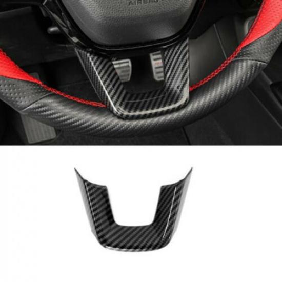 Carbon Fiber Car Steering Wheel Decor Cover Trim For Honda Civic 2022 Sedan 11th