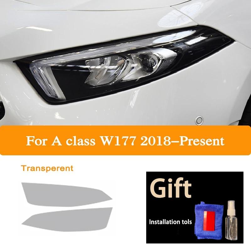 Für Mercedes Benz A-Klasse W176 W177 A45 A35 AMG 180 Auto Scheinwerfer Tönung Schwarz Schutzfolie Transparent TPU Aufkleber Zubehör VS3