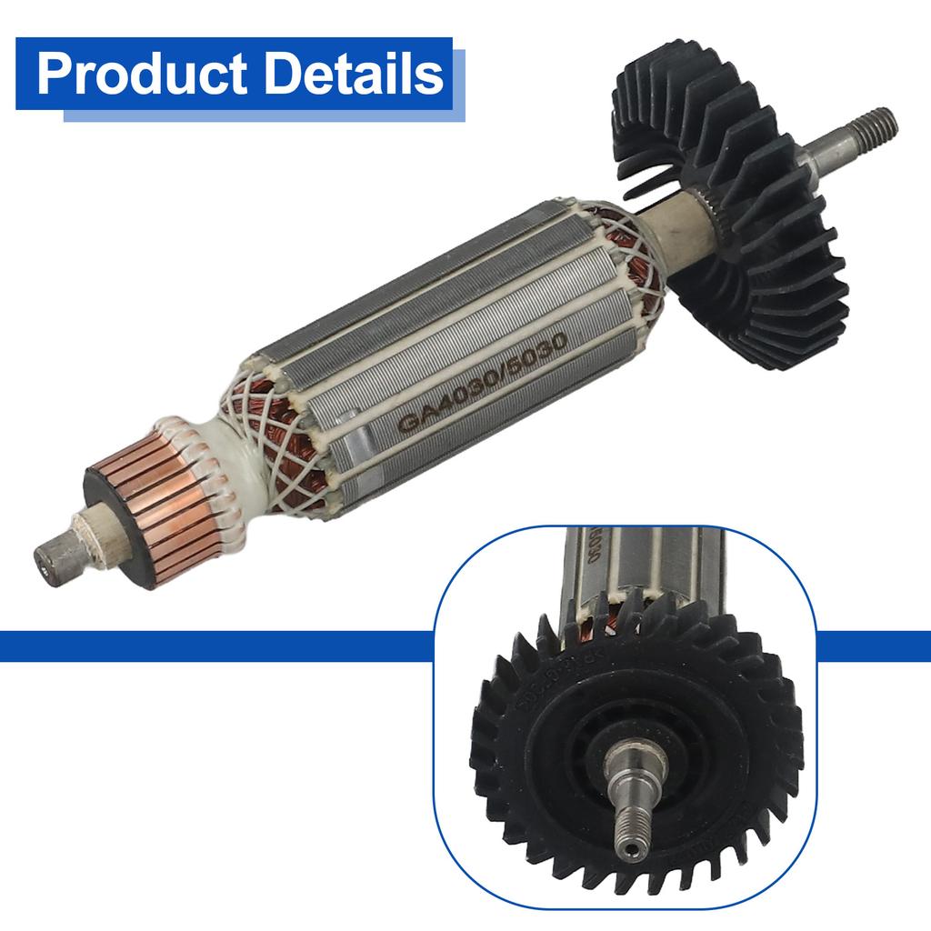 ArmatureRotor Anchor For GA5030 GA4530 GA4030 GA5034 GA4534 GA4031 Angle Grinder Armature Rotor Anchor Replacement