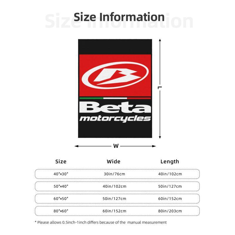 Custom Betas Motorcycles Racing Logo Blankets Warm Flannel Throw Blanket for Bedding Couch Quilt