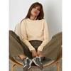 2025 Spring New Women's Cotton Long Sleeve T-Shirt Fashion Casual Versatile Office Round Neck Pullover Top